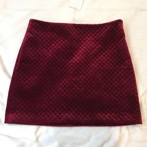 & Other Stories Velour Quilted Mini Skirt- NWT!